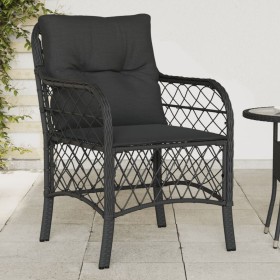 Garden armchairs with cushions 2 pcs black synthetic rattan by , Garden chairs - Ref: Foro24-365153, Price: 200,99 €, Discoun...