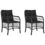 Garden armchairs with cushions 2 pcs black synthetic rattan by , Garden chairs - Ref: Foro24-365153, Price: 201,84 €, Discoun...