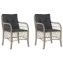 Garden armchairs with cushions 2 pcs gray synthetic rattan by , Garden chairs - Ref: Foro24-365158, Price: 185,94 €, Discount: %