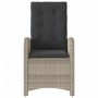 Reclining garden armchair with light gray PE rattan cushions by , Garden chairs - Ref: Foro24-365166, Price: 142,99 €, Discou...