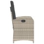 Reclining garden armchair with light gray PE rattan cushions by , Garden chairs - Ref: Foro24-365166, Price: 142,99 €, Discou...