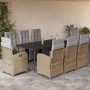 Set comedor de jardín 9 pzas con cojines ratán sintético beige de , Conjuntos de jardín - Ref: Foro24-3212590, Precio: 1,00 €...