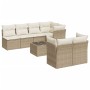 Gartensofa-Set mit beigen Kissen 8 Stück PE-Rattan von , Gartensets - Ref: Foro24-3249137, Preis: 554,85 €, Rabatt: %