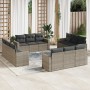 Set de sofás de jardín 12 pzas con cojines ratán sintético gris de , Sofás modulares de exterior - Ref: Foro24-3251107, Preci...