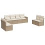 Gartensofa-Set mit beigen Kissen 8 Stück PE-Rattan von , Modulare Sofas für den Außenbereich - Ref: Foro24-3251185, Preis: 57...