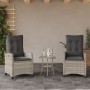 Sillones reclinables de jardín con cojines gris 2 uds ratán PE de , Sillas de jardín - Ref: Foro24-365222, Precio: 266,55 €, ...