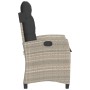 Sillones reclinables de jardín con cojines gris 2 uds ratán PE de , Sillas de jardín - Ref: Foro24-365222, Precio: 266,55 €, ...