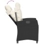 Garden recliner with black synthetic rattan cushions by , Garden chairs - Ref: Foro24-365208, Price: 146,28 €, Discount: %