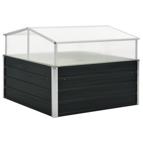 Galvanized steel anthracite grey greenhouse 100x100x77 cm by vidaXL, Pots and planters - Ref: Foro24-45724, Price: 88,04 €, D...