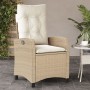 Sillones reclinables de jardín con cojines beige 2 uds ratán PE de , Sillas de jardín - Ref: Foro24-365220, Precio: 247,77 €,...