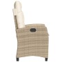 Sillones reclinables de jardín con cojines beige 2 uds ratán PE de , Sillas de jardín - Ref: Foro24-365220, Precio: 247,77 €,...