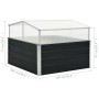 Galvanized steel anthracite grey greenhouse 100x100x77 cm by vidaXL, Pots and planters - Ref: Foro24-45724, Price: 95,25 €, D...