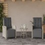 Garden recliner and footrest 2 pcs light gray PE rattan by , Garden chairs - Ref: Foro24-365198, Price: 291,96 €, Discount: %