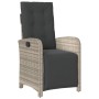 Garden recliner and footrest 2 pcs light gray PE rattan by , Garden chairs - Ref: Foro24-365198, Price: 291,96 €, Discount: %