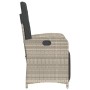 Garden recliner and footrest 2 pcs light gray PE rattan by , Garden chairs - Ref: Foro24-365198, Price: 291,96 €, Discount: %