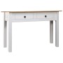 Mesa consola madera maciza pino Panamá blanco 110x40x72cm de vidaXL, Mesas auxiliares - Ref: Foro24-282681, Precio: 112,53 €,...