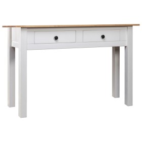 Solid white Panama pine wood console table 110x40x72cm by vidaXL, Side tables - Ref: Foro24-282681, Price: 110,99 €, Discount: %