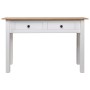 Mesa consola madera maciza pino Panamá blanco 110x40x72cm de vidaXL, Mesas auxiliares - Ref: Foro24-282681, Precio: 110,99 €,...