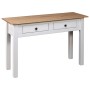 Mesa consola madera maciza pino Panamá blanco 110x40x72cm de vidaXL, Mesas auxiliares - Ref: Foro24-282681, Precio: 110,99 €,...