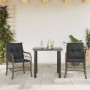 Garden chairs and table with cushions 3 pieces gray PE rattan by , Garden sets - Ref: Foro24-3212131, Price: 268,98 €, Discou...