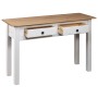 Mesa consola madera maciza pino Panamá blanco 110x40x72cm de vidaXL, Mesas auxiliares - Ref: Foro24-282681, Precio: 110,99 €,...