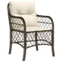 Garden chairs and table with cushions 3 pieces brown PE rattan by , Garden sets - Ref: Foro24-3212110, Price: 295,48 €, Disco...