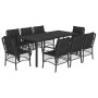 9-piece garden dining set and black synthetic rattan cushions by , Garden sets - Ref: Foro24-3212029, Price: 1,00 €, Discount: %