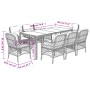 9-piece garden dining set and black synthetic rattan cushions by , Garden sets - Ref: Foro24-3212029, Price: 1,00 €, Discount: %