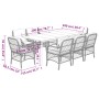 Set comedor de jardín 9 pzas con cojines ratán sintético beige de , Conjuntos de jardín - Ref: Foro24-3212144, Precio: 1,00 €...