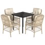 Set comedor de jardín 5 pzas con cojines ratán sintético beige de , Conjuntos de jardín - Ref: Foro24-3212146, Precio: 580,99...