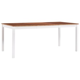 White and brown pine wood dining table 180x90x73 cm by vidaXL, Kitchen and dining tables - Ref: Foro24-283408, Price: 247,08 ...