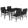 Set de muebles jardín 5 pzas con cojines ratán sintético negro de , Conjuntos de jardín - Ref: Foro24-3212106, Precio: 598,25...