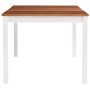 Mesa de comedor de madera de pino blanco y marrón 180x90x73 cm de vidaXL, Mesas de cocina y de comedor - Ref: Foro24-283408, ...