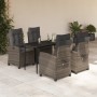 5-piece garden dining set with gray synthetic rattan cushions by , Garden sets - Ref: Foro24-3212785, Price: 778,99 €, Discou...