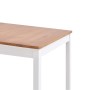 Mesa de comedor de madera de pino blanco y marrón 180x90x73 cm de vidaXL, Mesas de cocina y de comedor - Ref: Foro24-283408, ...