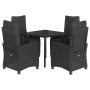 Set de muebles jardín 5 pzas con cojines ratán sintético negro de , Conjuntos de jardín - Ref: Foro24-3212753, Precio: 574,16...