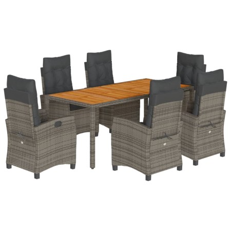 Set comedor jardín 7 pzas y cojines ratán sintético gris de , Conjuntos de jardín - Ref: Foro24-3212677, Precio: 991,44 €, De...