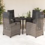 Set comedor de jardín 5 piezas con cojines ratán sintético gris de , Conjuntos de jardín - Ref: Foro24-3212793, Precio: 652,6...