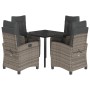 5-piece garden dining set with gray synthetic rattan cushions by , Garden sets - Ref: Foro24-3212793, Price: 652,61 €, Discou...