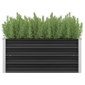 Anthracite gray galvanized steel flower bed 100x40x45 cm by vidaXL, Pots and planters - Ref: Foro24-45733, Price: 35,84 €, Di...