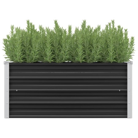 Anthracite gray galvanized steel flower bed 100x40x45 cm by vidaXL, Pots and planters - Ref: Foro24-45733, Price: 35,99 €, Di...