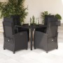 Set de muebles jardín 5 pzas con cojines ratán sintético negro de , Conjuntos de jardín - Ref: Foro24-3212637, Precio: 663,75...