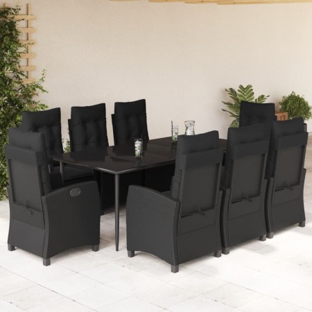 9-piece garden dining set and black synthetic rattan cushions by , Garden sets - Ref: Foro24-3212751, Price: 1,00 €, Discount: %