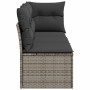 3-seater garden sofa with gray synthetic rattan cushions by , Outdoor sofas - Ref: Foro24-366138, Price: 192,49 €, Discount: %