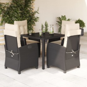 Set de muebles jardín 5 pzas con cojines ratán sintético negro de , Conjuntos de jardín - Ref: Foro24-3212628, Precio: 549,99...