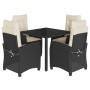 Set de muebles jardín 5 pzas con cojines ratán sintético negro de , Conjuntos de jardín - Ref: Foro24-3212628, Precio: 549,45...