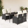 Set de muebles jardín 5 pzas con cojines ratán sintético negro de , Conjuntos de jardín - Ref: Foro24-3212726, Precio: 615,93...