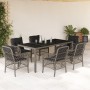 Garden dining set 7 pieces and gray synthetic rattan cushions by , Garden sets - Ref: Foro24-3212034, Price: 751,17 €, Discou...