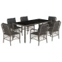 Set comedor jardín 7 pzas y cojines ratán sintético gris de , Conjuntos de jardín - Ref: Foro24-3212034, Precio: 751,17 €, De...