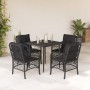 5-piece garden furniture set with black synthetic rattan cushions by , Garden sets - Ref: Foro24-3212097, Price: 504,03 €, Di...